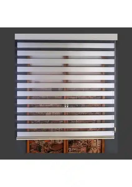 Anıper Zebra Perde Beyaz New Bamboo Stor 80x200 cm Modern ve Şık Dekoratif Tasarım