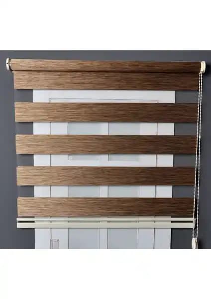 Anıper Zebra Perde Kahve Bambu 100x200 cm Modern ve Şık Tasarım