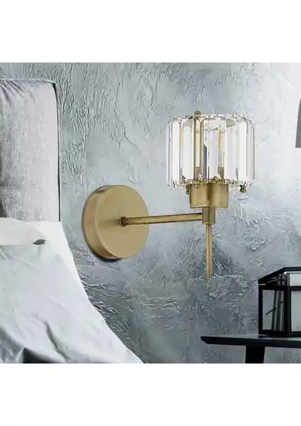 Apliqa Sadem Eskitme Kristal Taşlı Duvar Lambası ile Şık ve Fonksiyonel Dekorasyon
