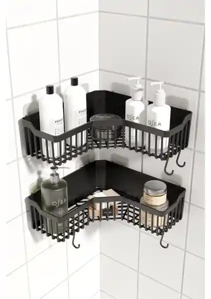 Ata Home Banyo Köşe Rafı Yüksek Dayanıklılık ve Şık Tasarım ile Modern Banyo Düzeni