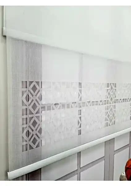 BBB Çift Mekanizmalı Lazer Kesim Tül ve Stor Perde Modeli Yüksek Kalite ve Şık Tasarım