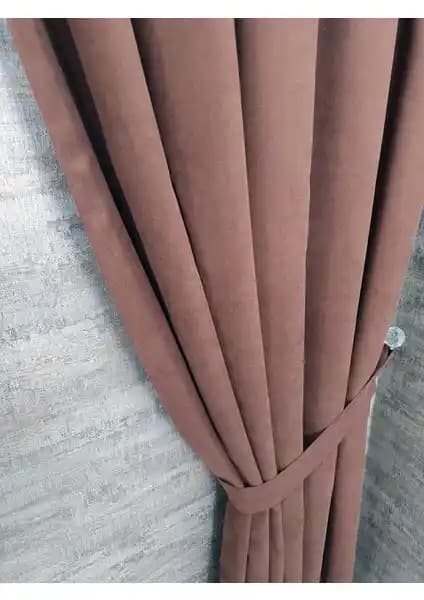 BBB Petek Kadife Dokulu Fon Perde Tek Kanat 1/2,5 Pileli Modern ve Şık Tasarım