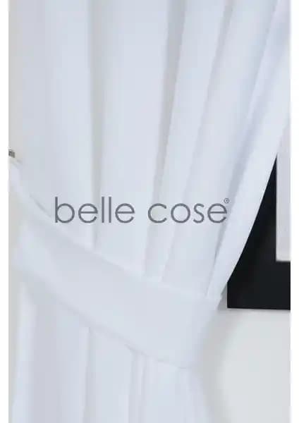 Belle Cose Keten Görünümlü Fon Perde: Modern ve Şık Tasarım, Kolay Montaj ve Dayanıklı Kullanım