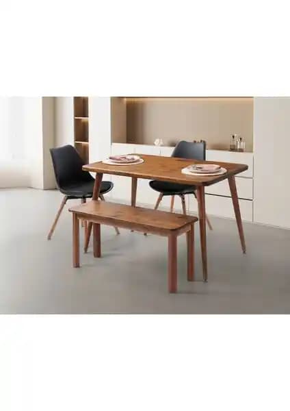 Bensett Kitta Masif Ceviz Yemek Masası - Dayanıklı ve Estetik Tasarım Özellikleri