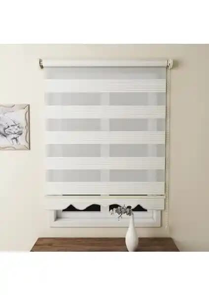 Brillant Pliseli Stor Zebra Perde Beyaz MZ480: Modern Tasarım ve Kolay Kullanım Özellikleri