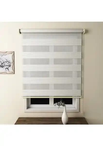 Brillant Zebra Pliseli 90x200 Ekru Perde: Modern ve Şık Dekorasyon İçin Uygun Çözüm