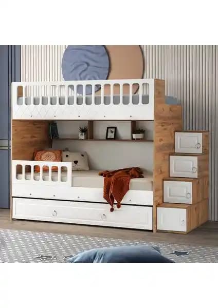 Çetin Ranza Zümrüt Yavrulu Ranza: Dayanıklı ve Estetik Çocuk Odası Mobilyası