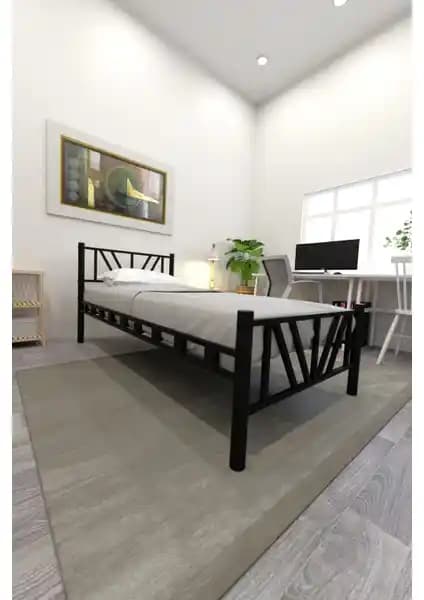 Decofer Smyrna Tek Kişilik Metal Karyola Şık ve Dayanıklı Modern Yatak Çözümü