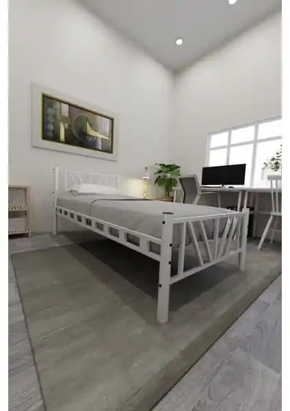 Decofer Smyrna Tek Kişilik Metal Yatak Çerçevesi: Modern ve Dayanıklı Tasarım