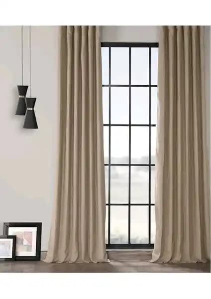 Decoperde Blackout Karartma Perde Bej Renkli Modern ve Yüksek Performanslı Tasarım