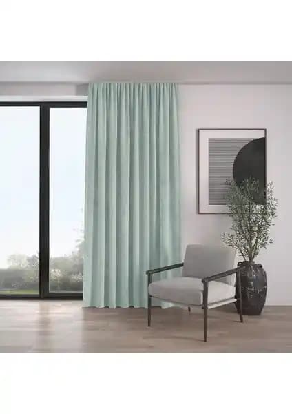 Demor Home Kadife Dokulu Ekstrafor Büzgülü Nil Yeşili Fon Perde Özellikleri ve Kullanım İpuçları