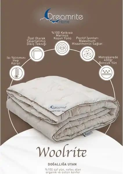 Dreamrite Home Woolrite Yün Yorgan: Doğal ve Sağlıklı Uyku İçin Mükemmel Seçenek