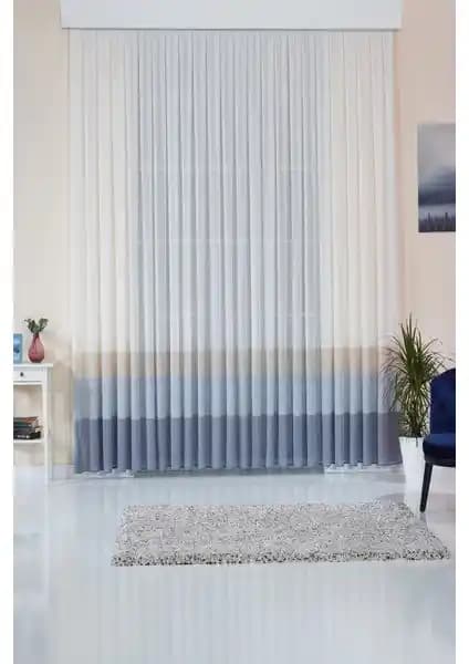 Elenor Şeritli Keten Görünümlü Çocuk Odası Tül Perde: Estetik ve Dayanıklılığı Bir Arada Sunar