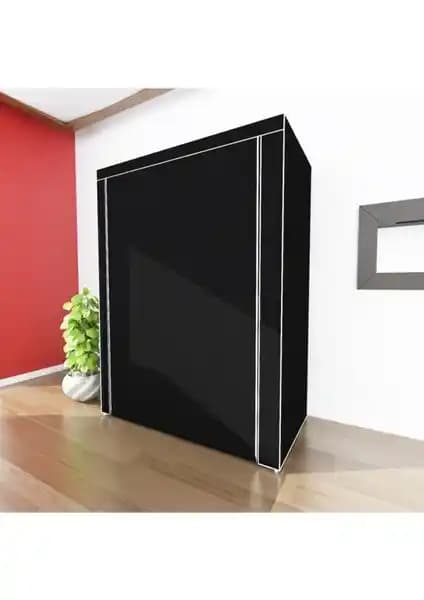 Elfida Siyah Renk Bez Dolap Güçlendirilmiş Çelik Yapı ile Şık ve Dayanıklı Saklama Çözümü