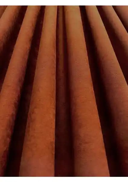 Erdoğanlar Koza Kiremit Rengi Ada Fonluk Perde: Modern ve Dayanıklı Dekorasyon Çözümü