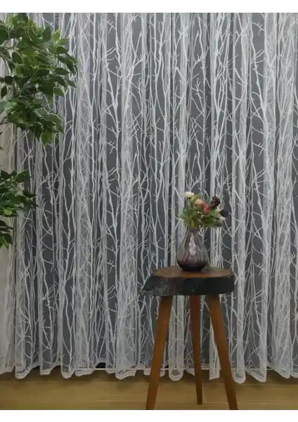 Esse Home Ağaç Desen Fransız Dantel Tül Perde: Doğal ve Şık Dekorasyon İçin Uygun Seçenek