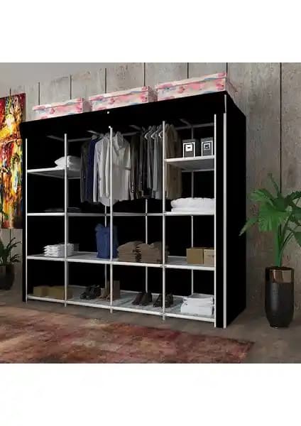 Geniş Hacimli Çift Askılı Bez Dolap: Dayanıklı ve Estetik Depolama Çözümü