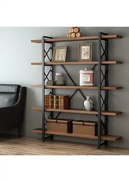 Güven Dekoratif Metal Kitaplık: Modern ve Dayanıklı Depolama Çözümü