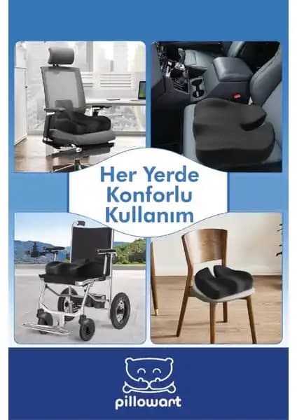Hemoroid ve kuyruk sokumu rahatsızlıklarına özel ergonomik oturma minderi ve yastık