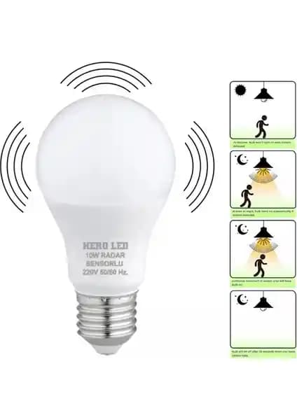 Hero Led 10 Watt Radar Sensörlü LED Ampul ile Akıllı ve Enerji Verimli Aydınlatma Çözümü