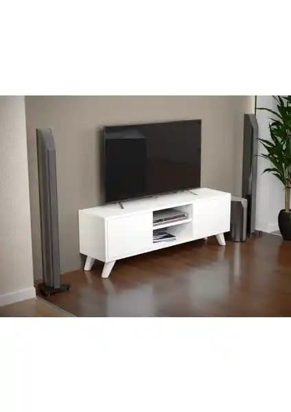 IRMAK TV Sehpası Beyaz: Modern ve Dayanıklı TV Ünitesi Tasarımı ve Özellikleri