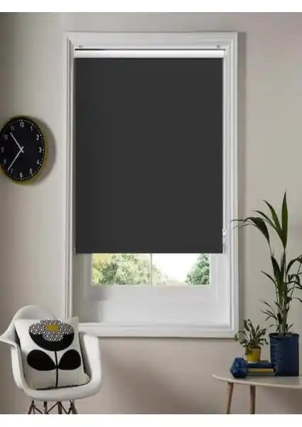 Kidmex İthal Bambu Siyah Stor Perde Etek Dilimsiz Yüksek Kalite ve Şık Tasarım