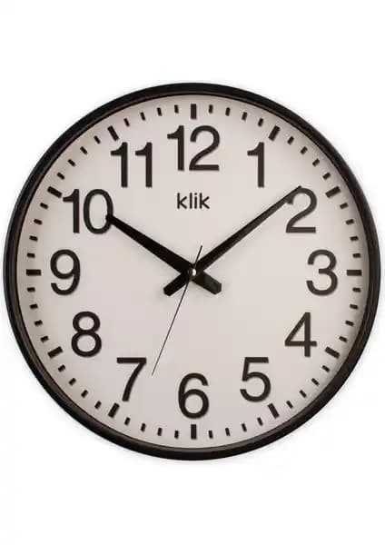 Klik Simplex Siyah Minimalist Duvar Saati Modern Dekorasyon ve Uzun Ömür Sunar