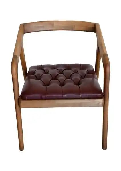 Kums Shop Ahşap Kayın Ayaklı Bordo Deri Kumaş Döşemeli Oturma Sandalyesi Özellikleri ve Dekorasyon İpuçları