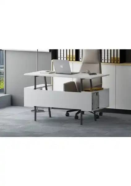 Lagomood Ironi Çalışma Masası Beyaz Modern Tasarım ve Dayanıklılık Öne Çıkıyor