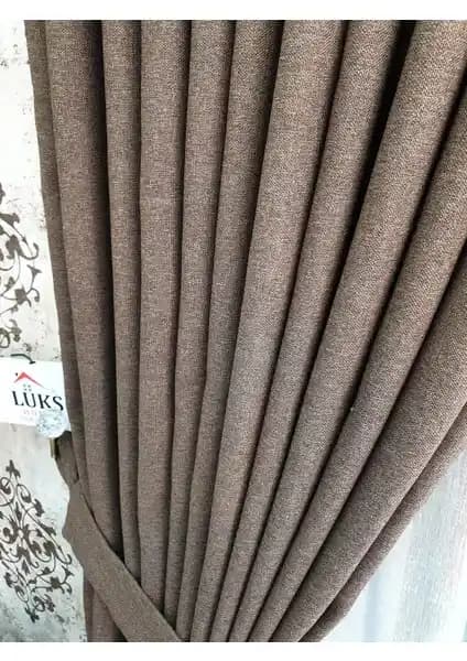 Lüks House Açık Kahverengi Blackout Keten Perde: Estetik ve Fonksiyonellik Bir Arada