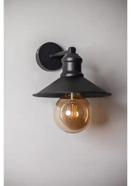 Meta Siyah Duvar Lambası Aplik: Modern ve Şık Tasarım ile Estetik Aydınlatma Çözümü