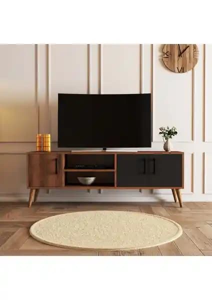 Mezza 1580 Exxen 150 cm Ahşap Ayaklı Modern TV Ünitesi ile Şıklık ve Fonksiyonellik