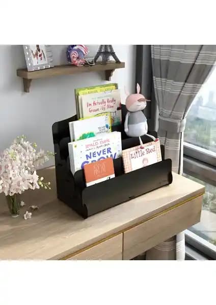 Mingitav Mini Lucky 4 Raflı Ahşap Çocuk Kitaplığı: Şık ve Güvenli Depolama Çözümü