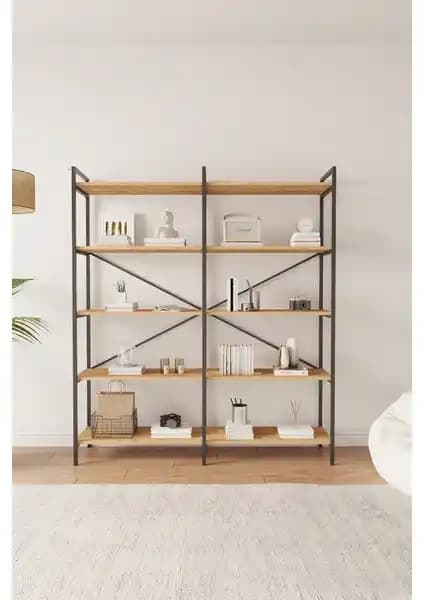 Mobitopya Nilamu 150 cm Kitaplık Modern ve Dayanıklı Tasarımıyla Ofis ve Ev İçin Uygun