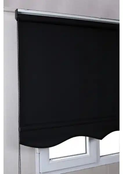 Modern Siyah Mat Polyester Stor Perde: Dayanıklı ve Estetik İç Mekan Seçeneği