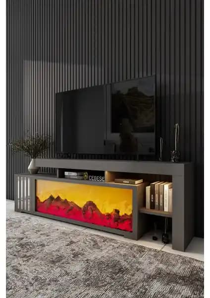 Modern ve Şık Elektrikli Şömine ve TV Ünitesi ile Ev Dekorasyonunuzu Yenileyin