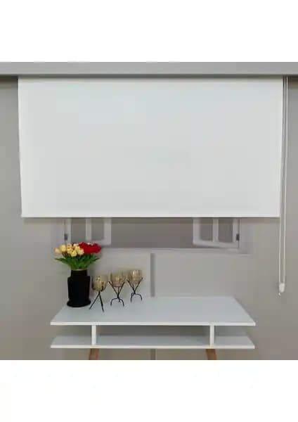 Modern ve Şık Volper Mekanik Beyaz Stor Perde 80x200 cm Kaliteli Kumaş Tasarımı