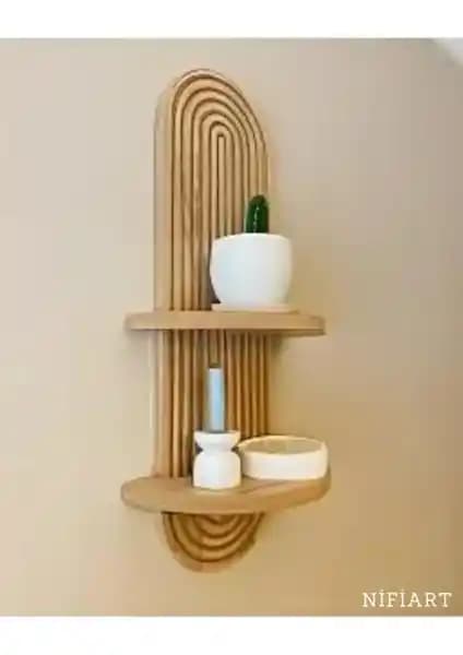 Nifi Art Semplice Meşe Dekoratif Duvar Rafı Modern ve Minimalist Tasarım ile Ev Dekorasyonunu Zenginleştirir