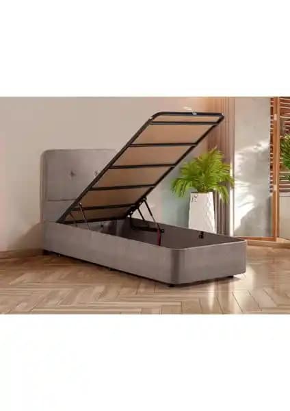 Niron Yatak Luna Baza ve Başlık Seti: Dayanıklı ve Şık Tek Kişilik Yatak Çözümü