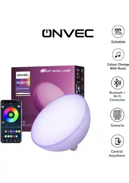 Onvec Bowl LED Wi-Fi+BLE Akıllı Aydınlatma Çözümü Ev ve Ofis İçin