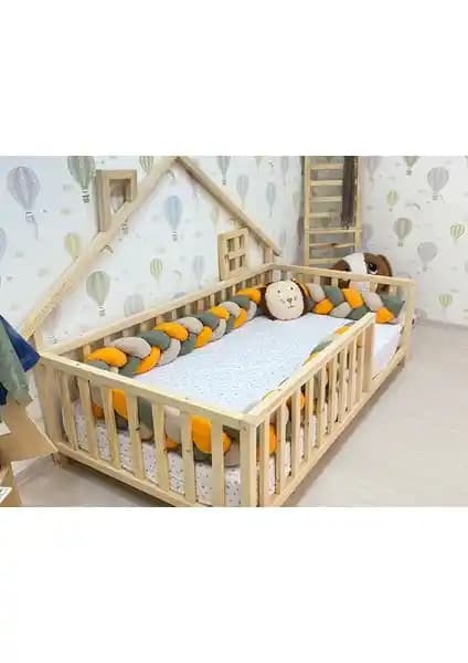 Oppipo Ahşap Montessori Çocuk Karyolası Doğal ve Güvenli Uyku Ortamı Sağlar