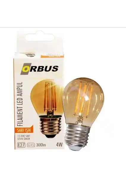 Orbus GA45 4W Amber E27 Dekoratif Ampul ile Şık ve Ekonomik İç Mekan Aydınlatması