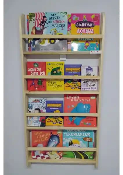 Oyuncak Odası Montessori Eğitici Kitaplık Ağaç: Dayanıklı ve Güvenli Çocuk Depolama Çözümü