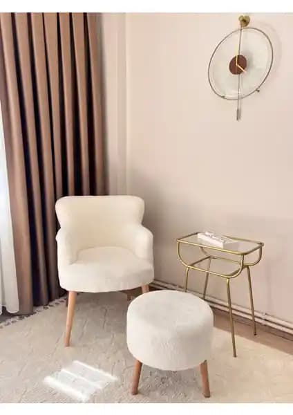 Öz Kısmet Mobilya İkili Berjer ve Puf Seti Modern ve Şık Oturma Çözümü 90 karakter