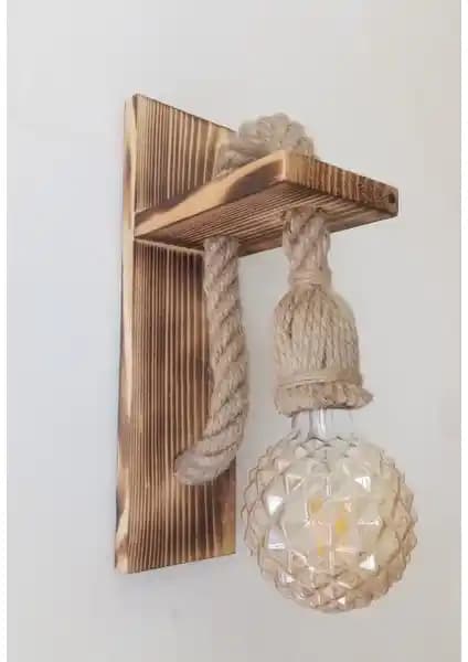 Özcan Life Vintage Ahşap Halatlı Sarkıt Ampül ile Mekânlarınızı Sıcak ve Şık Hale Getirin