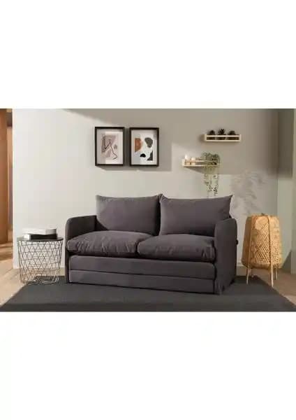 Pafu Saga XL İkili Katlanır Yataklı Koltuk Soho Gri Modern Oturma ve Yatak Çözümü