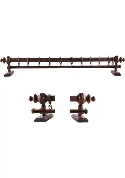 Perdejim Ceviz Ahşap Rustik Perde Askısı: Estetik ve Dayanıklı Tasarım Çözümü