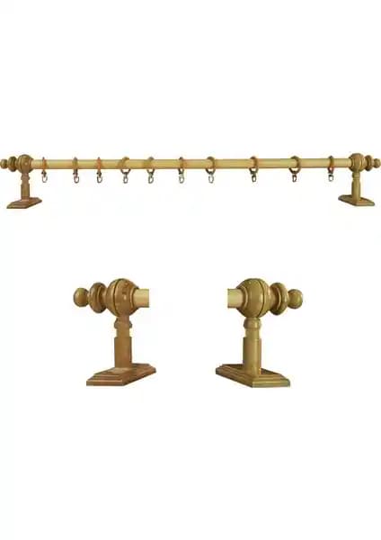 Perdejim Meşe Raysız Ahşap Rustik Perde Askısı Estetik ve Dayanıklılık Sunar