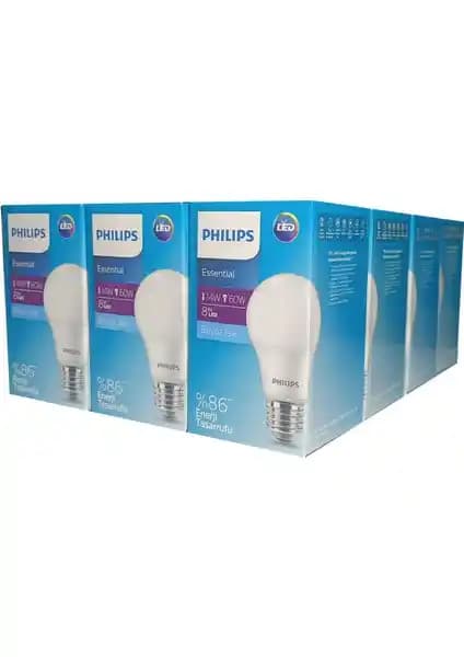 Philips 12'li 8W Beyaz Işık LED Ampul: Enerji Verimli ve Dayanıklı Aydınlatma Çözümü