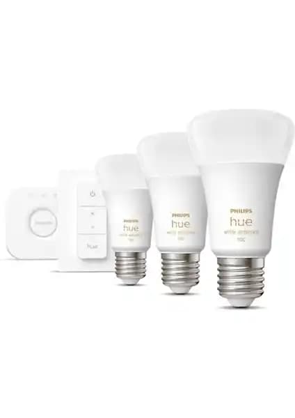 Philips Hue Beyaz Ambiyans Akıllı Aydınlatma Başlangıç Seti ile Modern ve Enerji Verimli Ev Dekorasyonu